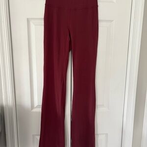 Women's Burgundy High-Waisted Pants